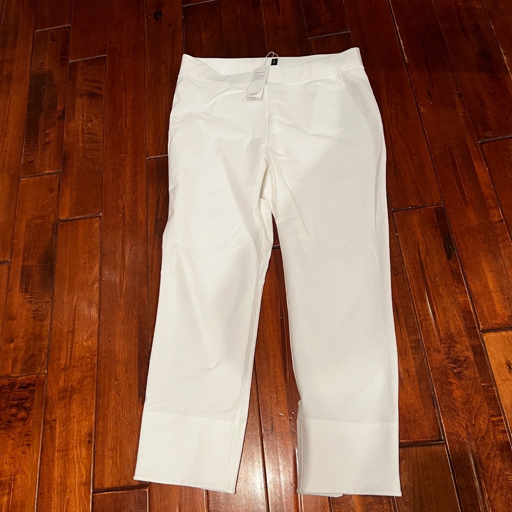 Eileen Fisher White Ankle Pants